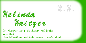 melinda waitzer business card